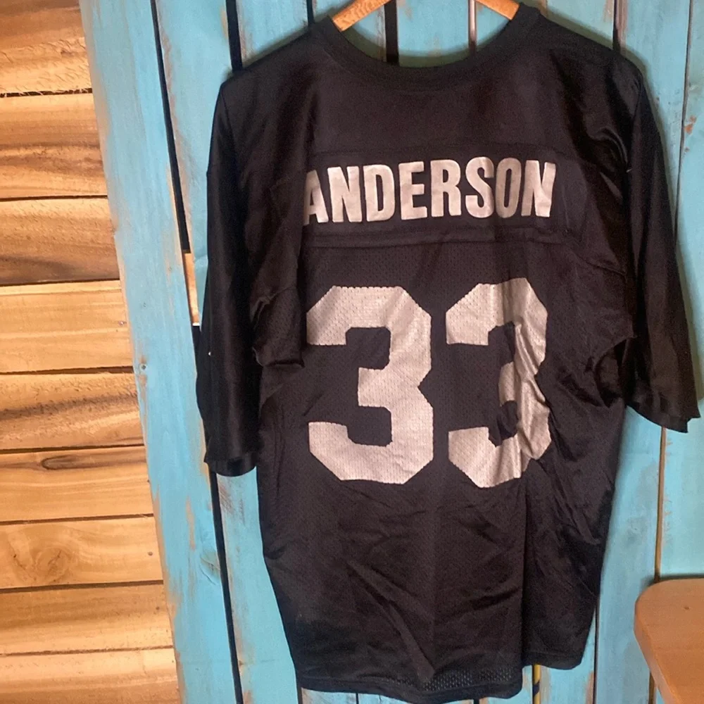 Vintage 90s Nike Eddie Anderson Raiders jersey black silver size Large